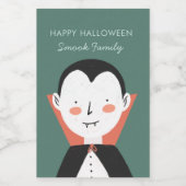 Happy Halloween Dracula Wijn Etiket (Enkel label)