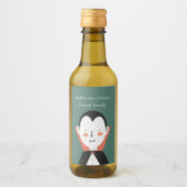 Happy Halloween Dracula Wijn Etiket (Voorkant)