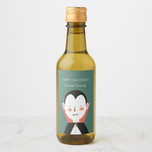 Happy Halloween Dracula Wijn Etiket (Voorkant)