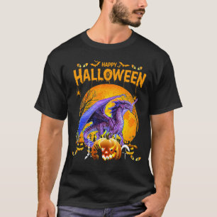 Happy Halloween Dragon Pumpkin Costumes Thanksgivi T-shirt