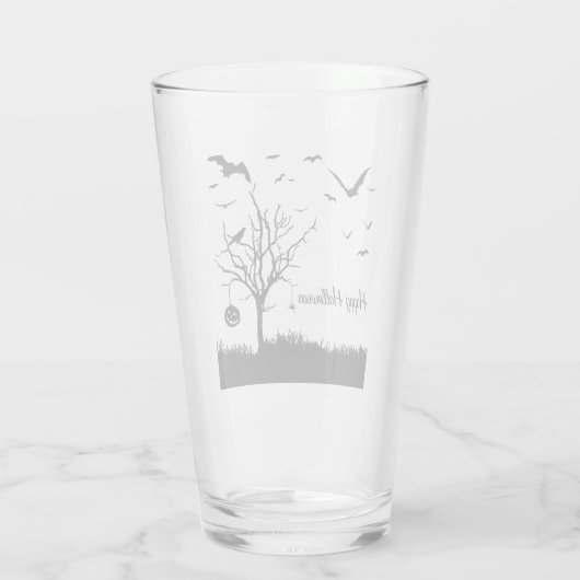 Happy Halloween Drink bril Glas (Achterkant)