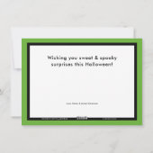 Happy Halloween Drinken & Desserts Feestdagenkaart (Achterkant)