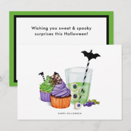 Happy Halloween Drinken & Desserts Feestdagenkaart