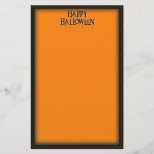Happy Halloween Drippy-tekst Afbeelding Briefpapier