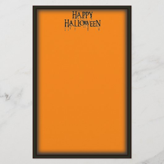 Happy Halloween Drippy-tekst Afbeelding Briefpapier (Voorkant)
