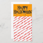 Happy Halloween Drippy-tekst Afbeelding Feestdagenkaart (Voorkant / Achterkant)