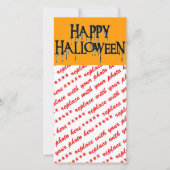 Happy Halloween Drippy-tekst Afbeelding Feestdagenkaart (Voorkant)