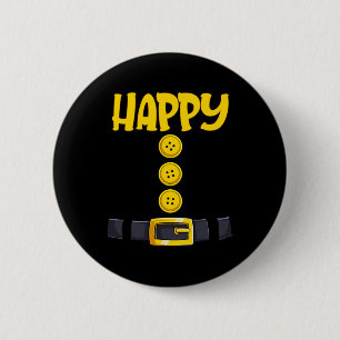 Happy Halloween Dwarf Costume Color Matching Ronde Button 5,7 Cm