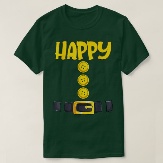 Happy Halloween Dwarf Costume Color Matching T-shirt (Design voorkant)