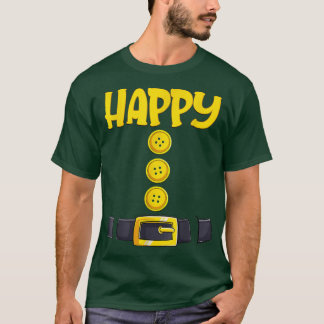 Happy Halloween Dwarf Costume Color Matching  T-shirt