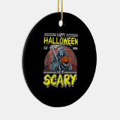 Happy Halloween Eat Drink And Be Scary Cool  Keramisch Ornament (Rechts)