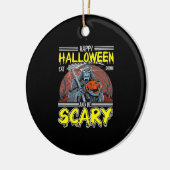 Happy Halloween Eat Drink And Be Scary Cool  Keramisch Ornament (Links)