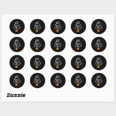 Happy Halloween Eat Drink And Be Scary Trendy Ronde Sticker (Vel)