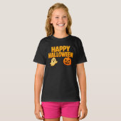 Happy Halloween Eenvoudige Kleding Minimalistische T-shirt (Voorkant volledig)