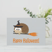 Happy Halloween! Egelwitje Kaart (Staand voorkant)