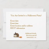 Happy Halloween! Egelwitje Kaart (Achterkant)