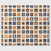  Happy Halloween Emoji for Kids Cadeaupapier (Vlak)