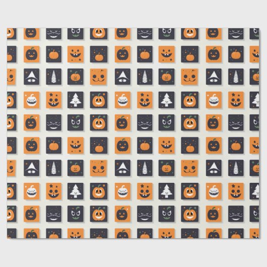 Happy Halloween Emoji for Kids Cadeaupapier (Vlak)