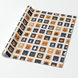 Happy Halloween Emoji for Kids Cadeaupapier