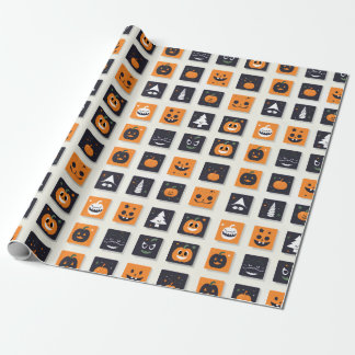 Happy Halloween Emoji for Kids Cadeaupapier