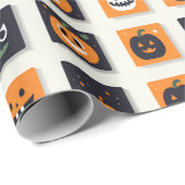  Happy Halloween Emoji for Kids Cadeaupapier (Rol Hoek)
