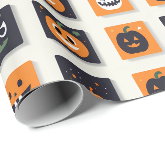 Happy Halloween Emoji for Kids Cadeaupapier (Rol Hoek)