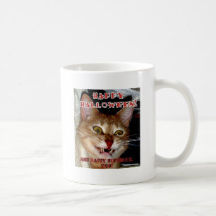 HAPPY HALLOWEEN EN BIRTHDAY VAMPIRE CAT KOFFIEMOK