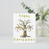 Happy Halloween en eng tree briefkaart (Staand voorkant)