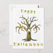 Happy Halloween en eng tree briefkaart (Voorkant / Achterkant)