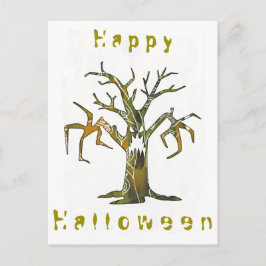 Happy Halloween en eng tree briefkaart