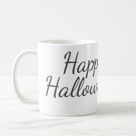 Happy Halloween en familienaam kalligrafie modern Koffiemok