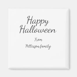 Happy Halloween en familienaam kalligrafie modern Magneet