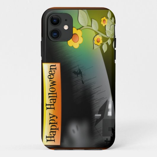 Happy Halloween en Flowers - Case-Mate iPhone Case (Achterkant)