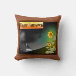 Happy Halloween en Flowers - Kussen
