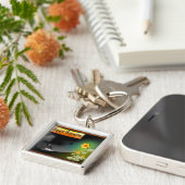 Happy Halloween en Flowers - Sleutelhanger (Zijkant)