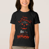 Happy Halloween en ja, het is mijn 5e verjaardag Tri-Blend Shirt (Voorkant)