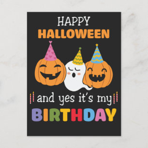 Happy Halloween en ja, het is mijn Birthday Briefk Briefkaart