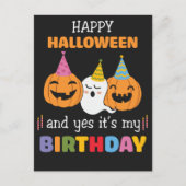 Happy Halloween en ja, het is mijn Birthday Briefk Briefkaart (Voorkant)