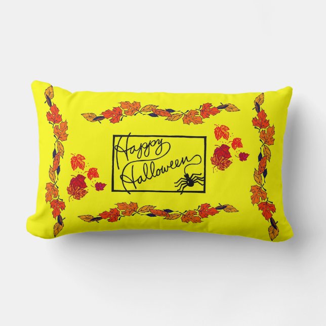 Happy Halloween en Spider - Kussen (Voorkant)