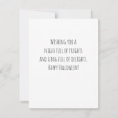 Happy Halloween en Trick or treat Kaart Notitiekaartje (Achterkant)