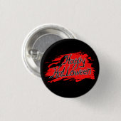 Happy Halloween enge zwarte pin, bloederige Access Ronde Button 3,2 Cm (Voorkant /achterkant)