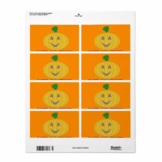 Happy Halloween Etiket (Full Sheet)