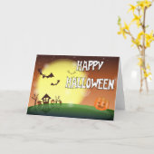 Happy Halloween Evening Sky Kaart (Gele Bloem)
