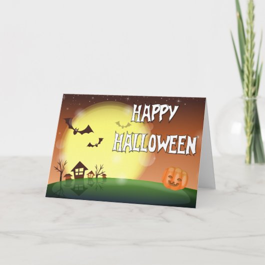 Happy Halloween Evening Sky Kaart (Voorkant)