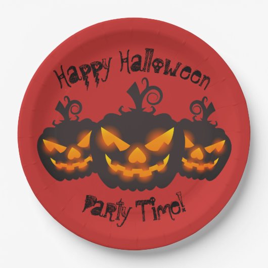 Happy Halloween Evil Bord Pumpkins Paper (Voorkant)