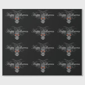 Happy Halloween Evil Skull Cadeaupapier (Vlak)