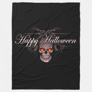 Happy Halloween Evil Skull Fleece Deken