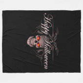 Happy Halloween Evil Skull Fleece Deken (Voorkant (Horizontaal))