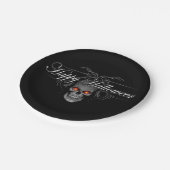 Happy Halloween Evil Skull Papieren Bordje (Gekanteld)