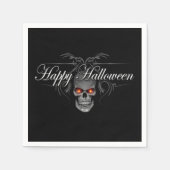 Happy Halloween Evil Skull Servet (Voorkant)